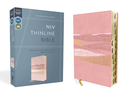 NIV Thinline Bible (Comfort Print)-Pink Leathersoft Indexed