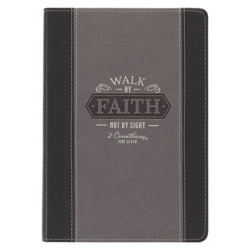 Journal-Classic Two-Tone-Walk By Faith Not By Sight 2 Corinthians 5:7