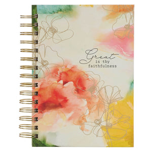 Journal-Wirebound-Great is Thy Faithfulness-Watercolor