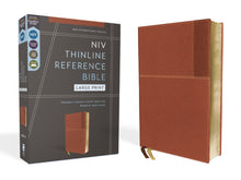 NIV Thinline Reference Bible/Large Print (Comfort Print)-Brown Leathersoft