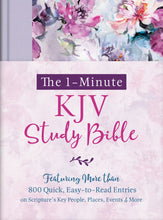 KJV The 1-Minute Study Bible-Lavendar Petals Hardcover