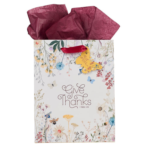 Gift Bag-Medium-Give Thanks 1 Thess. 5:18