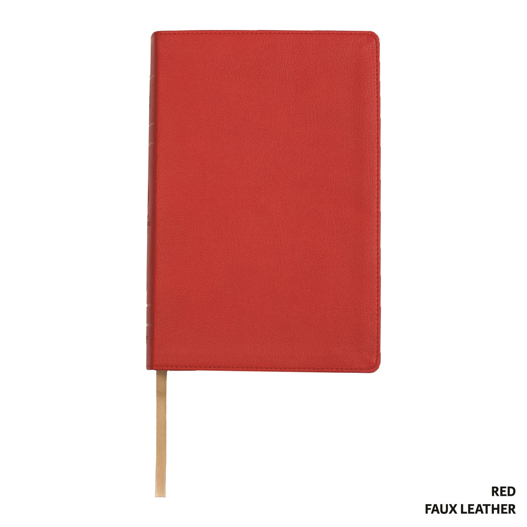 LSB Legacy Standard Bible/Handy Size Bible (Red Letter)-Red Paste-Down Faux Leather