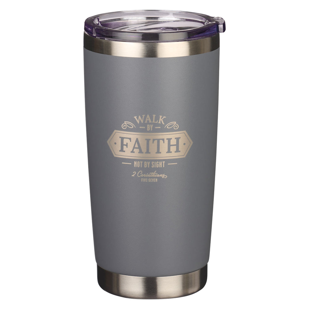 Travel Mug-Walk By Faith 2 Cor. 5:7