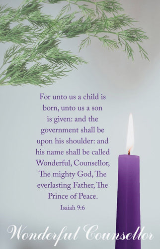 Bulletin-Advent Week 1: Wonderful Counsellor (Pack Of 100)