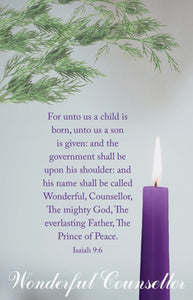 Bulletin-Advent Week 1: Wonderful Counsellor (Pack Of 100)