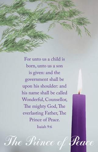 Bulletin-Advent Week 4: The Prince Of Peace (Pack Of 100)