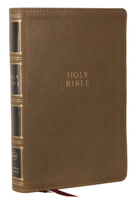 KJV Compact Center-Column Reference Bible (Comfort Print)-Brown Leathersoft Indexed