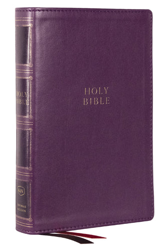 KJV Compact Center-Column Reference Bible (Comfort Print)-Purple Leathersoft Indexed