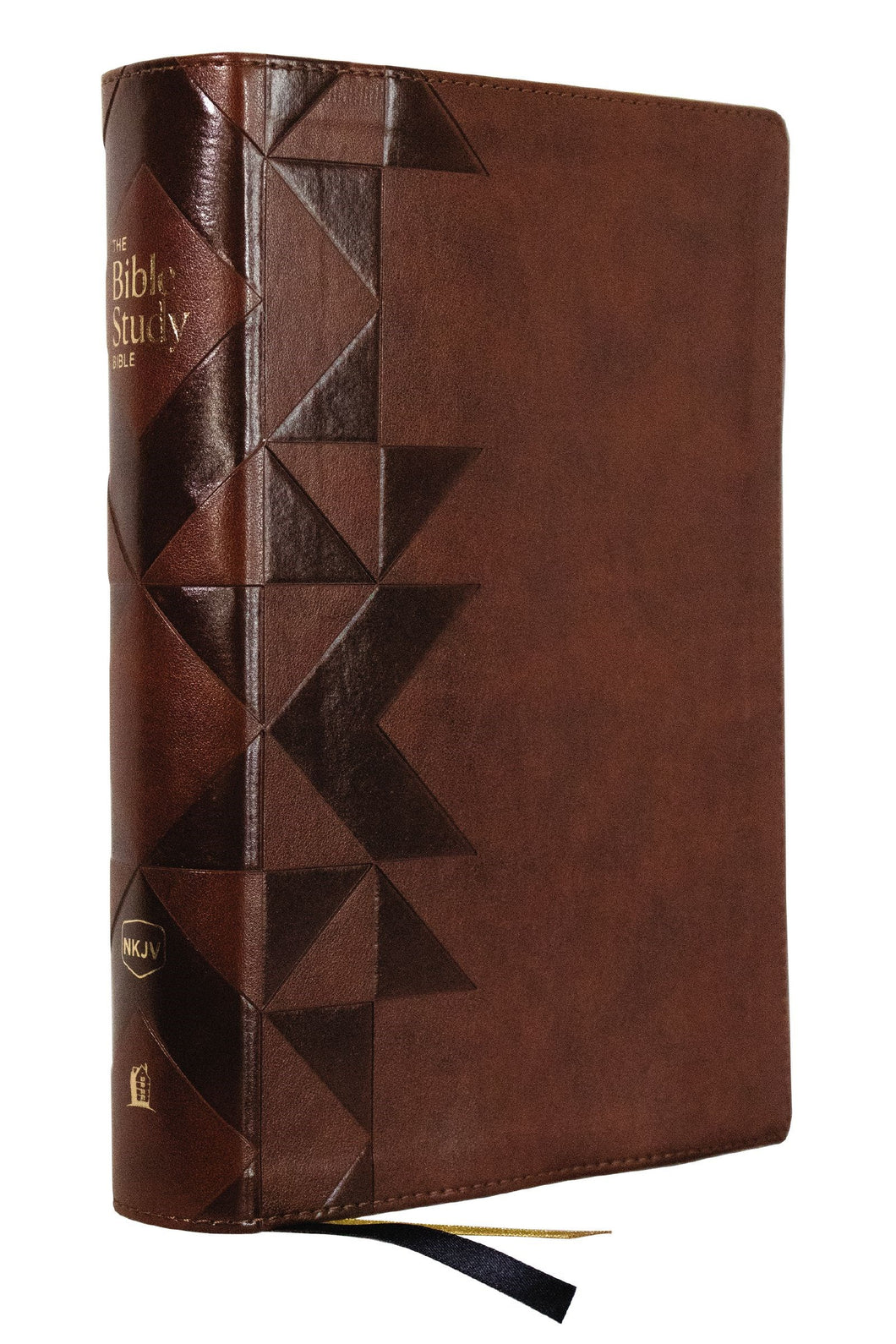 NKJV The Bible Study Bible (Comfort Print)-Brown Leathersoft