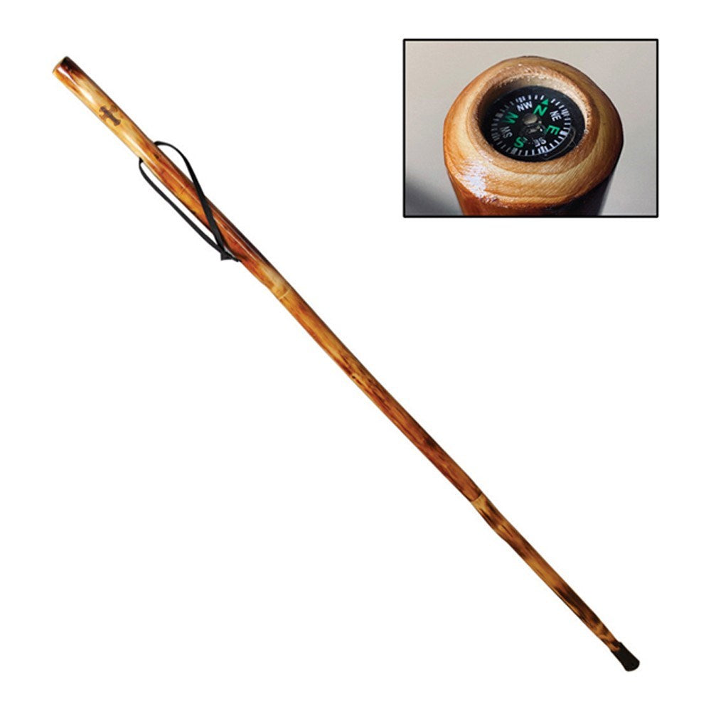 Walking Stick w/Compass & Pouch-Cross (48