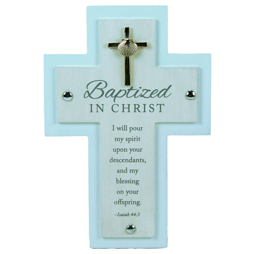 Cross-Baptized In Christ-Blue