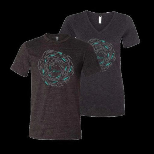 Tee Shirt-Against The Current-The Chosen-Black Heather-Womens V-neck-X Large