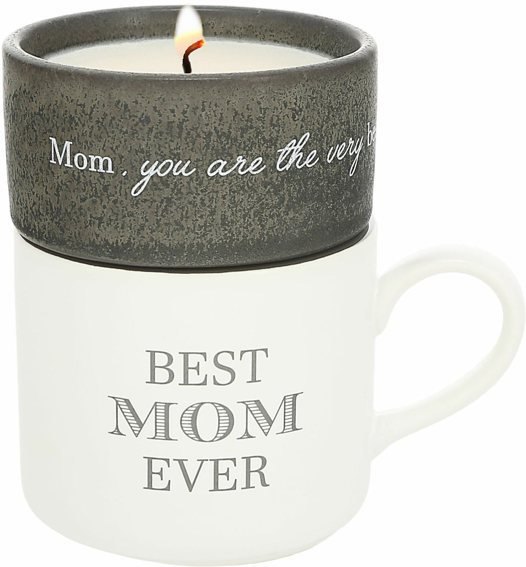 Gift Set-Stacking Mug and Candle-Best Mom Ever