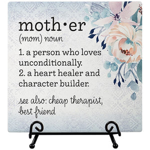 Easel Plaque-Mother Description (6" x 6")