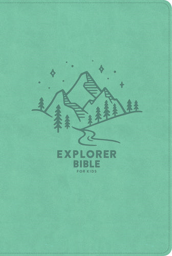 CSB Explorer Bible For Kids-Light Teal Mountains LeatherTouch