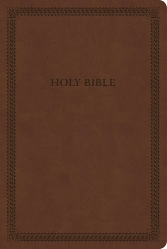 CSB Large Print Thinline Bible (Value Edition)-Brown LeatherTouch