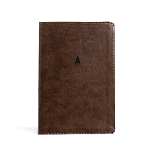 CSB Personal Size Giant Print Bible-Brown LeatherTouch Indexed