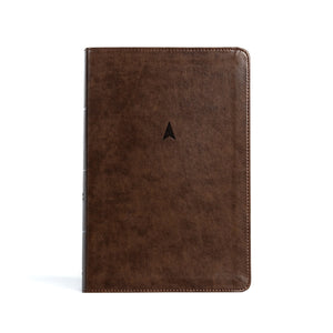 CSB Personal Size Giant Print Bible-Brown LeatherTouch Indexed