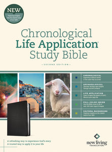 NLT Chronological Life Application Study Bible (Second Edition)-Ebony Leaf LeatherLike