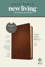 NLT Thinline Center-Column Reference Bible  Filament-Enabled-Brown Genuine Leather