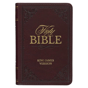 KJV Pocket Bible-Burgundy Faux Leather