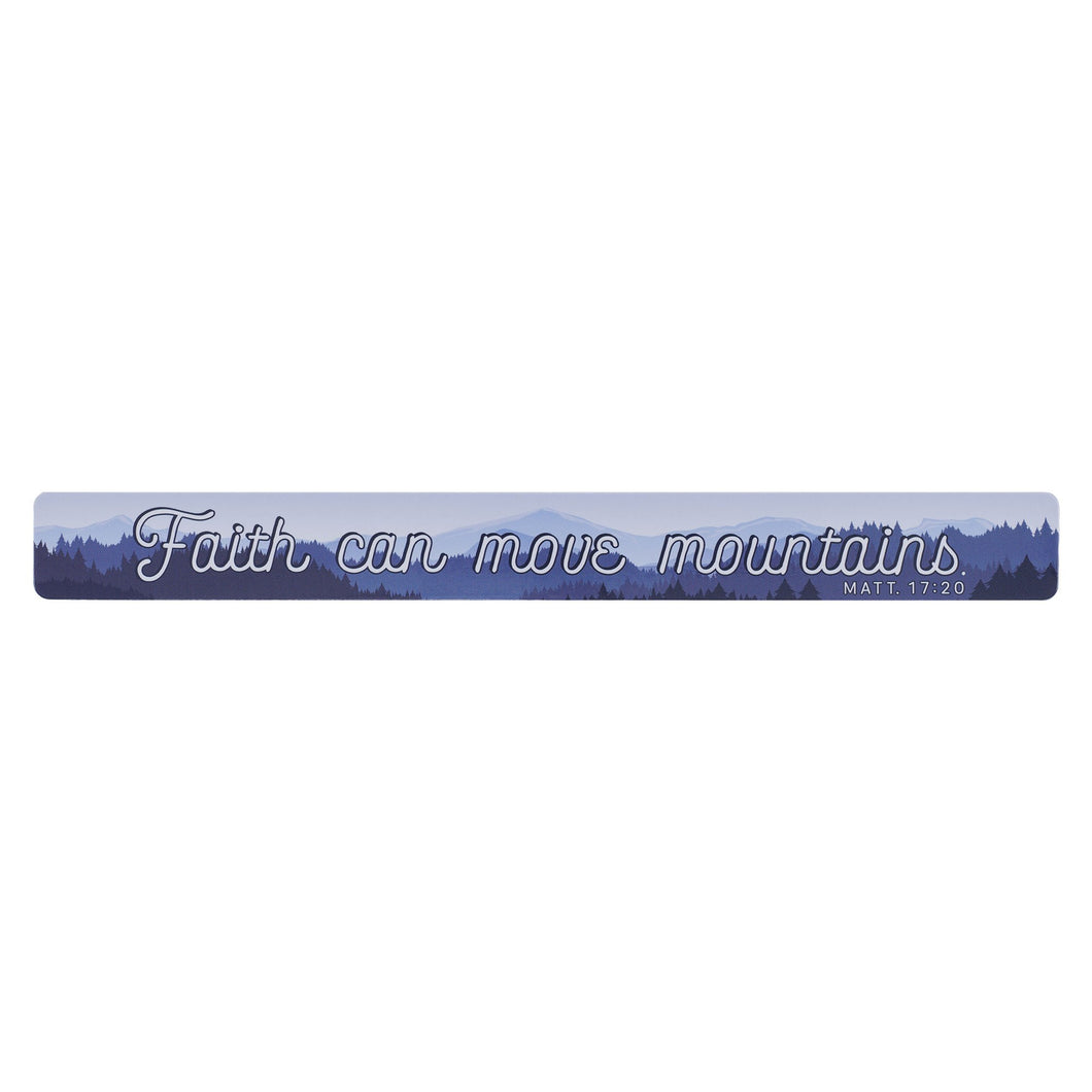 Magnetic Strip-Blue Forest Faith Can Move Mountains Matt. 17:20 (Pack Of 6)