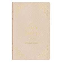 KJV Deluxe Gift Bible-Pearlescent Taupe Faux Leather