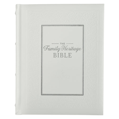 NLT Family Heritage Bible-White Hardcover