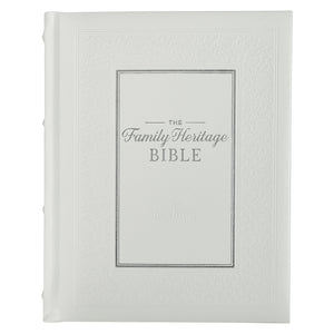NLT Family Heritage Bible-White Hardcover