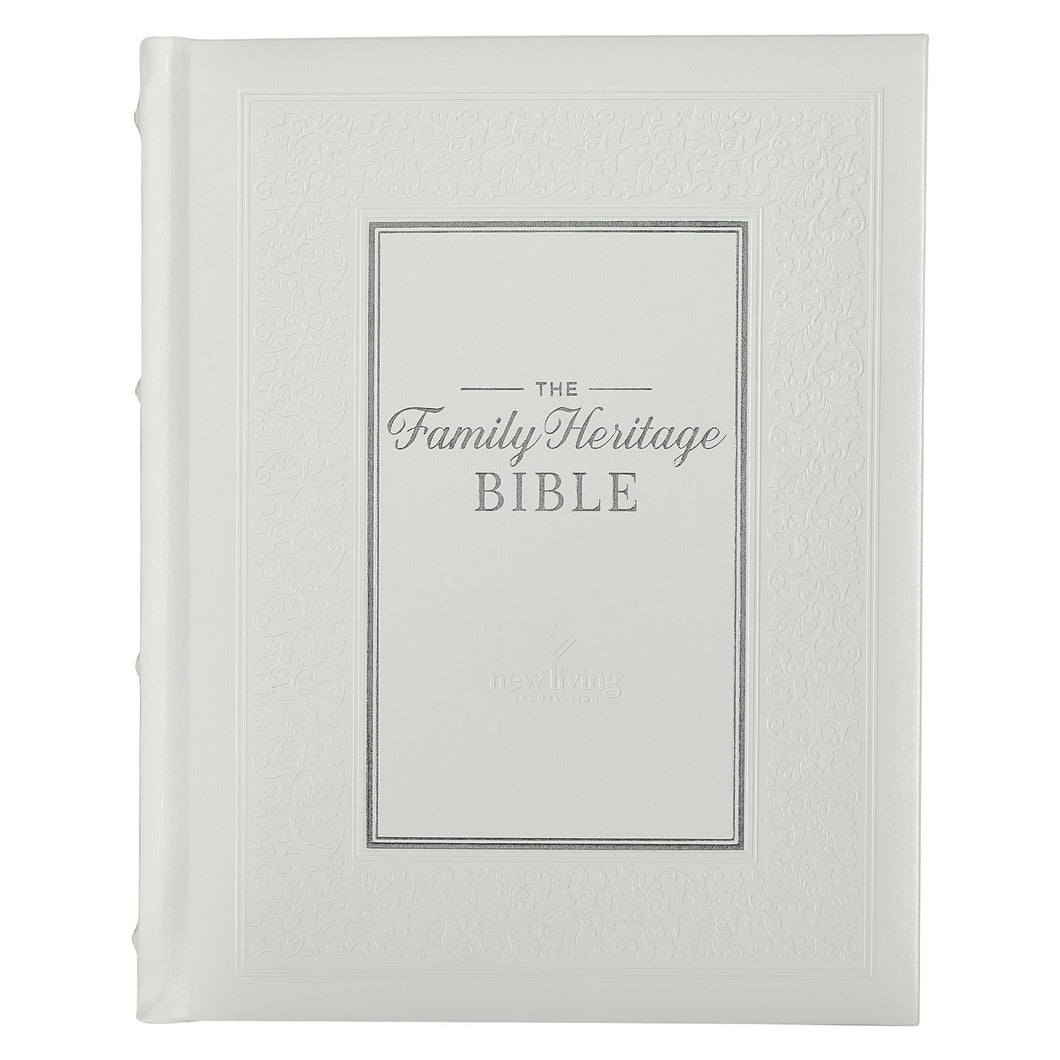 NLT Family Heritage Bible-White Hardcover