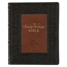 NLT Family Heritage Bible-Dark Olive/Brown Faux Leather