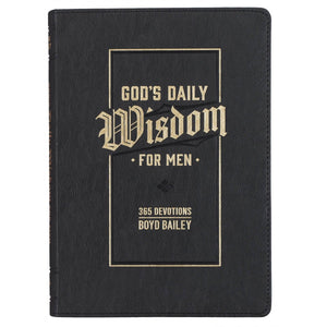 Devotional-God's Daily Wisdom For Men-Faux Leather