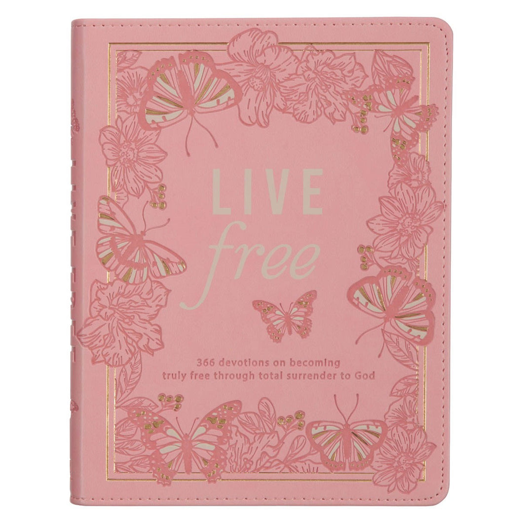 Devotional-Live Free-Pink Faux Leather