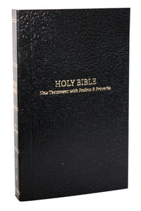 KJV Pocket New Testament With Psalms And Proverbs (Comfort Print)-Black Softcover