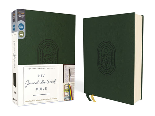 NIV Journal The Word Bible (Comfort Print)-Green Leathersoft