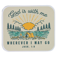 Magnet-Cream Camping God is With Me Josh. 1:9