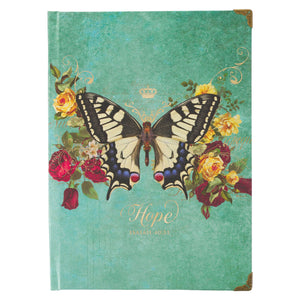 Journal-Hardcover-Teal Butterfly Hope Isa. 40:31