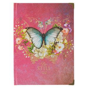 Journal-Hardcover-Pink Butterfly Be Still Ps. 46:10