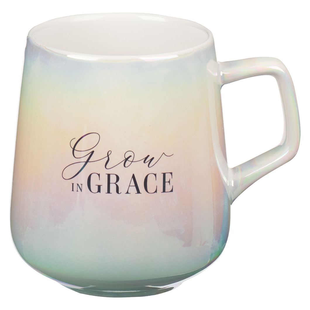 Mug-Iridescent/White Grow in Grace