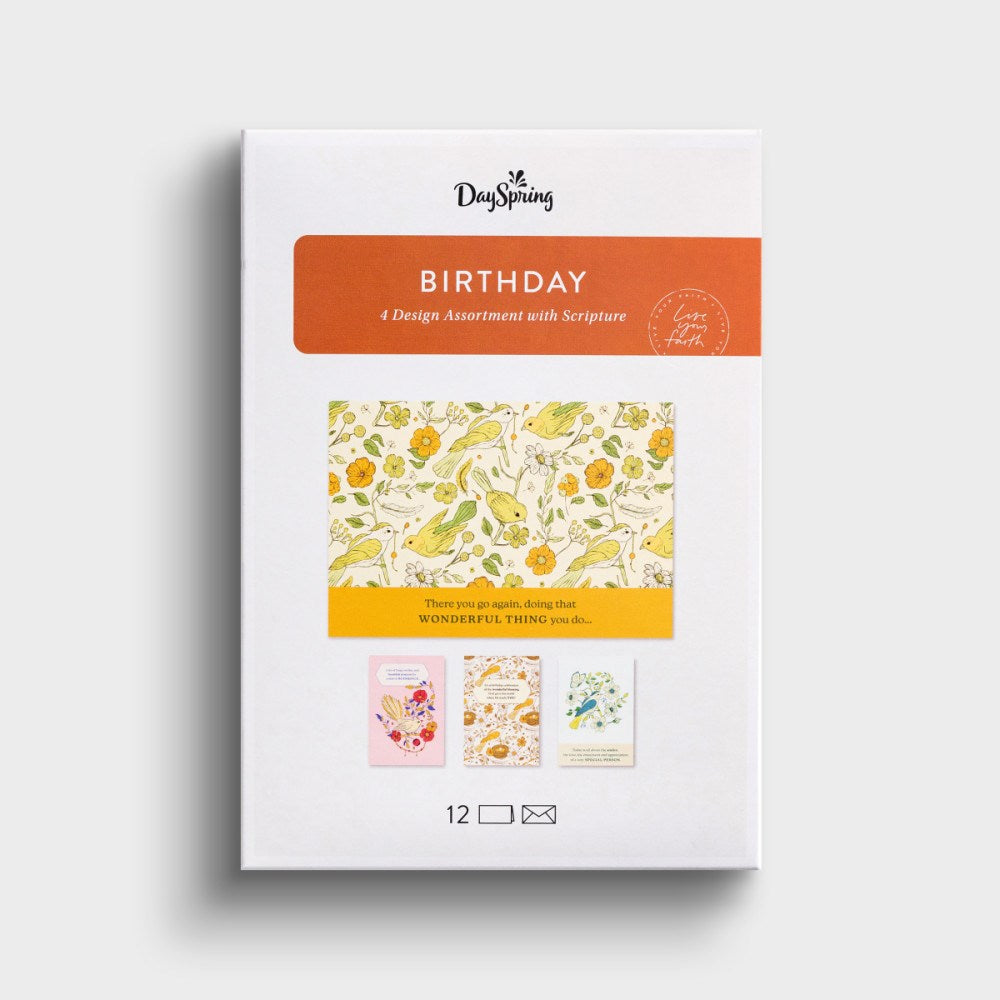 Card-Boxed-Birthday-Birds (Box Of 12)