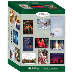 Card-Boxed-Shared Blessings-Christmas-Assorted/Wonderful Time Of The Year (Box Of 48)