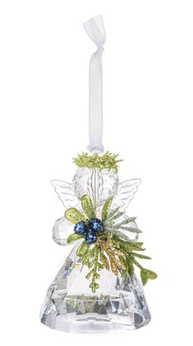 Ornament-Mistletoe Angel-Twilight Sapphire (3 1/2
