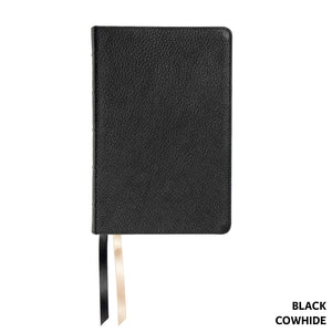 NASB 1995 Handy Size Bible-Black Paste-Down Cowhide Leather