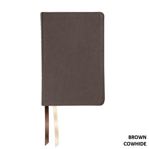 NASB 1995 Handy Size Bible-Brown Paste-Down Cowhide Leather