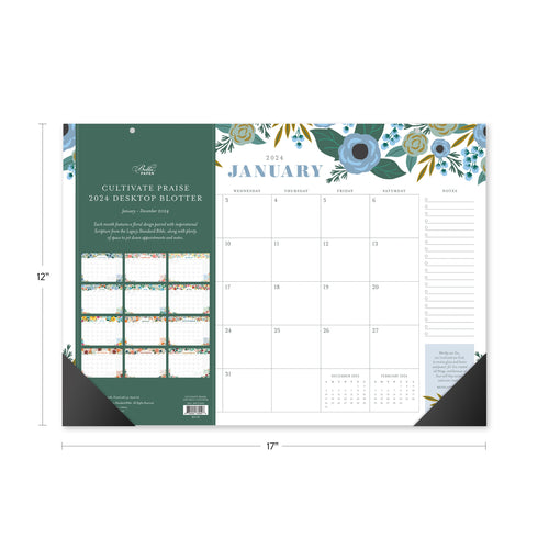 Calendar-Cultivate Praise 2024 Desktop Blotter Calendar
