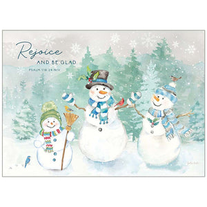 Card-Boxed-Snowman Trio/Rejoice And Be Glad (James 1:17 KJV) (Box Of 20)