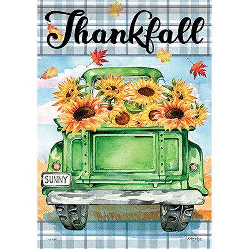 Flag-Garden-Durasoft-Green Truck/Thankfall (12.5