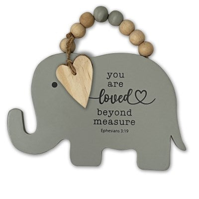 Wall Plaque-Elephant/You Are Loved Beyond Measure (5.75