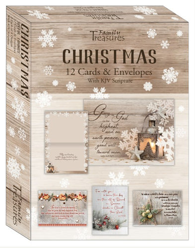 Family Treasures Wholesale 402649 Joyful Tidings Christmas Boxed Card - Box of 12